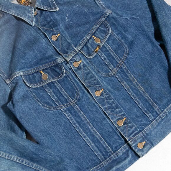 Vintage 70s Lee 101-J Riders Blue Denim Trucker Jacket USA Made